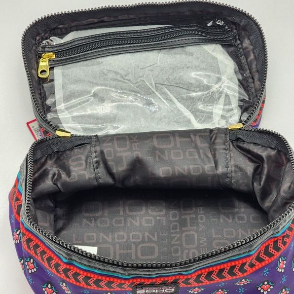 Soho Beauty Paisley Red Purple Makeup Storage Bag - Picture 6 of 12